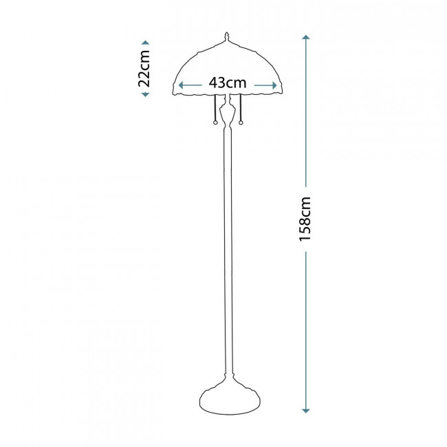 Торшер Quoizel Larissa QZ/LARISSA/FL Торшер Quoizel Larissa QZ/LARISSA/FL