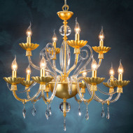 Люстра Euroluce Florentia L8+4 Gold Люстра Euroluce Florentia L8+4 Gold