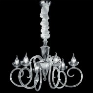 Люстра IDL Baroque 449/6 transparent Murano glass Люстра IDL Baroque 449/6 transparent Murano glass