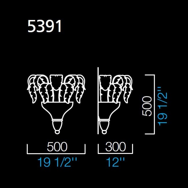 Настенный светильник Barovier&Toso Piume 5391/OB