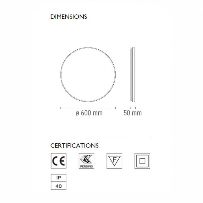 Настенно-потолочный светильник Flos Clara Copper ring F1570009+F1571015 Настенно-потолочный светильник Flos Clara Copper ring F1570009+F1571015