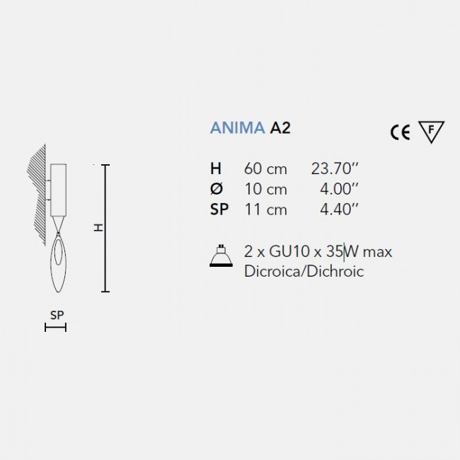 Настенный светильник Masiero Anima A2 ARG