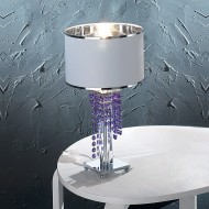 Настольная лампа Euroluce Venice Superlux LP1 silver blue violet Настольная лампа Euroluce Venice Superlux LP1 silver blue violet