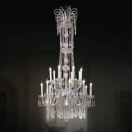 Люстра Beby Group Crystal 7100/8+8 Chrome HALF CUT Люстра Beby Group Crystal 7100/8+8 Chrome HALF CUT