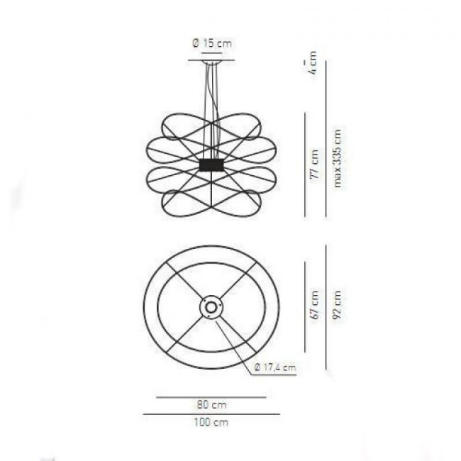 Подвесной светильник Axo Light Hoops SP HOOPS 4 SPHOOPS4ORORLED Подвесной светильник Axo Light Hoops SP HOOPS 4 SPHOOPS4ORORLED