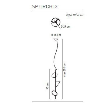 Подвесной светильник Axo Light Orchid SP ORCHI 3 SA XX LED Подвесной светильник Axo Light Orchid SP ORCHI 3 SA XX LED