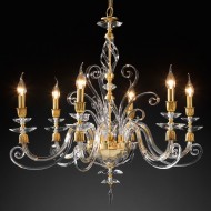 Люстра Euroluce Alicante Satin L6 Gold Люстра Euroluce Alicante Satin L6 Gold