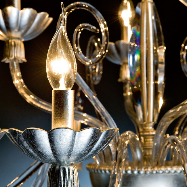 Люстра Euroluce Florentia L8+4 Silver Люстра Euroluce Florentia L8+4 Silver