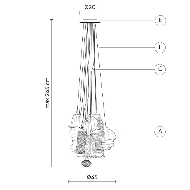 Подвесной светильник Karman Ceraunavolta SE134 2S 00A
