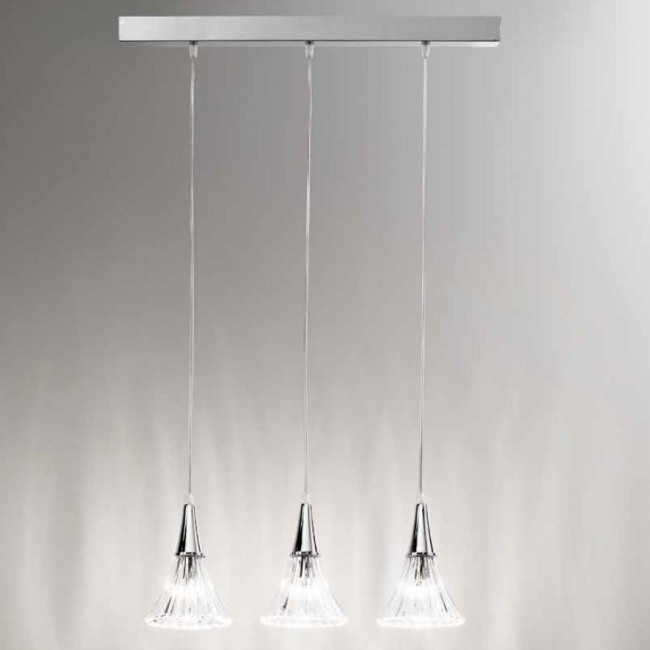 Подвесной светильник Renzo Del Ventisette Ohlala BIN14490/3 DEC. cromo CRISTALLO TRASPARENTE Подвесной светильник Renzo Del Ventisette Ohlala BIN14490/3 DEC. cromo CRISTALLO TRASPARENTE