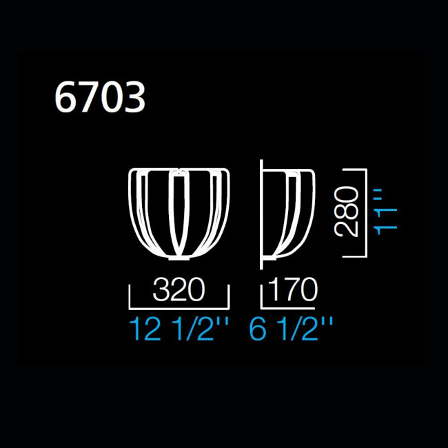 Настенный светильник Barovier&Toso Plisse 6703/BB