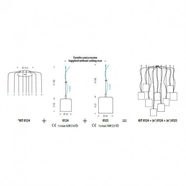 Подвесной светильник Sylcom Mask 0124 FU + KIT 0124 Подвесной светильник Sylcom Mask 0124 FU + KIT 0124