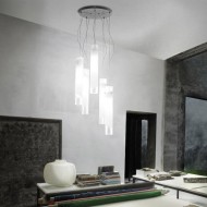 Подвесной светильник Vistosi Lio SP 5 P ALO CR/BC NI