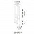 Подвесной светильник Vistosi Lio SP 5 P ALO CR/BC NI