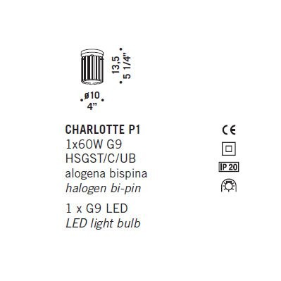Потолочный светильник De Majo CHARLOTTE P1 0CHAR0P10 Потолочный светильник De Majo CHARLOTTE P1 0CHAR0P10