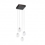 Потолочный светильник IDL Stardust 609/4 brushed matt black nickel + transparent Потолочный светильник IDL Stardust 609/4 brushed matt black nickel + transparent