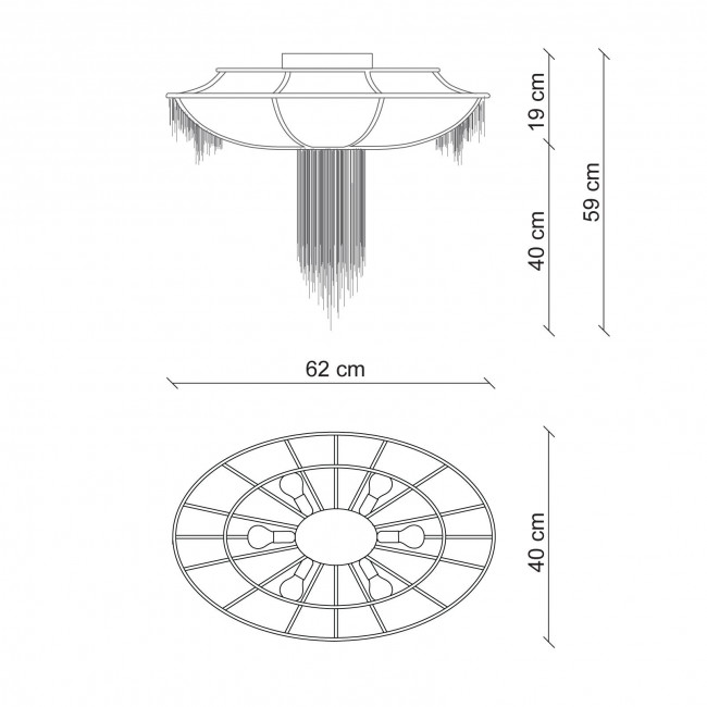 Потолочный светильник Patrizia Garganti Burlesque PG173 Потолочный светильник Patrizia Garganti Burlesque PG173
