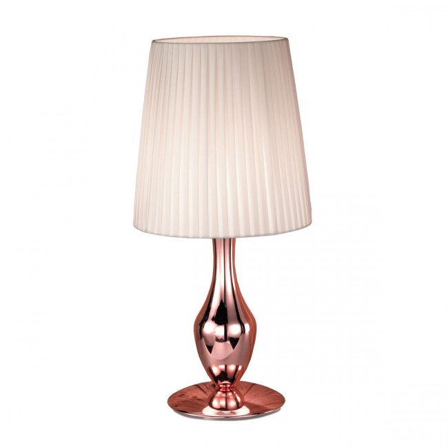Настольная лампа IDL Glamour 531/1L coppery / ivory plisse Настольная лампа IDL Glamour 531/1L coppery / ivory plisse