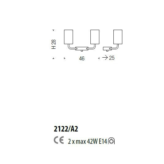 Бра Sylcom Can Can 2122/A2 FU Бра Sylcom Can Can 2122/A2 FU