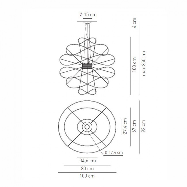 Подвесной светильник Axo Light Hoops SP HOOPS 6 SPHOOPS6ORORLED Подвесной светильник Axo Light Hoops SP HOOPS 6 SPHOOPS6ORORLED