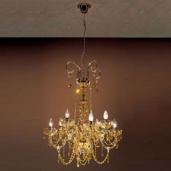 Люстра Italamp 262/6+6 Amber / O / Sw Light Topaz Люстра Italamp 262/6+6 Amber / O / Sw Light Topaz