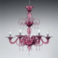 Люстра Vetri Lamp 1185/6 Ametista/Gocce cristallo Люстра Vetri Lamp 1185/6 Ametista/Gocce cristallo