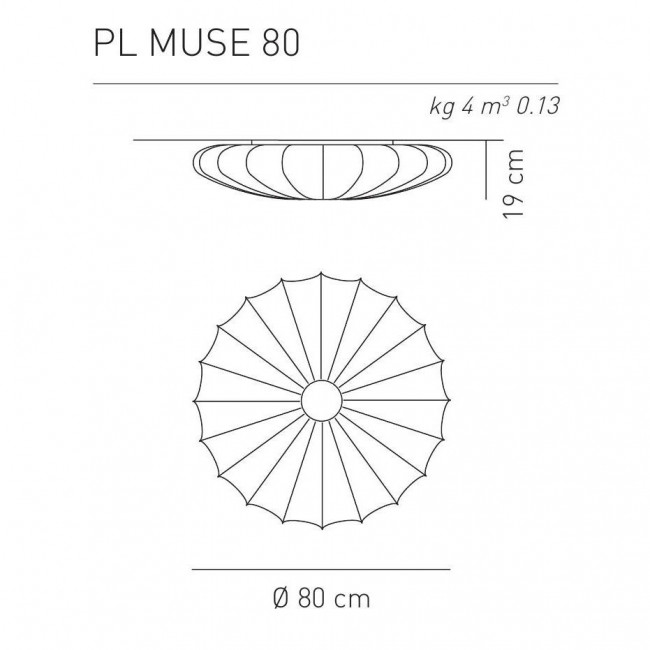 Настенно-потолочный светильник Axo Light Muse PL MUSE 80 Bianco PLMUSE80BCXXE27 Настенно-потолочный светильник Axo Light Muse PL MUSE 80 Bianco PLMUSE80BCXXE27