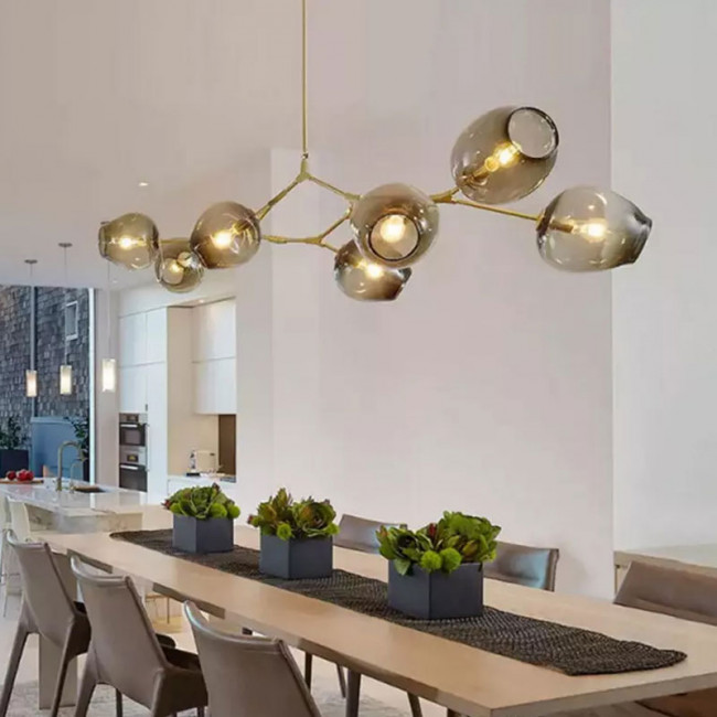 Люстра DeLight Collection Bubble 8 brass/smoky KG0579P-8 brass/smoky Люстра DeLight Collection Bubble 8 brass/smoky KG0579P-8 brass/smoky