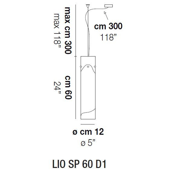 Подвесной светильник Vistosi Lio SP 60 D1 E27 CR/BC NI