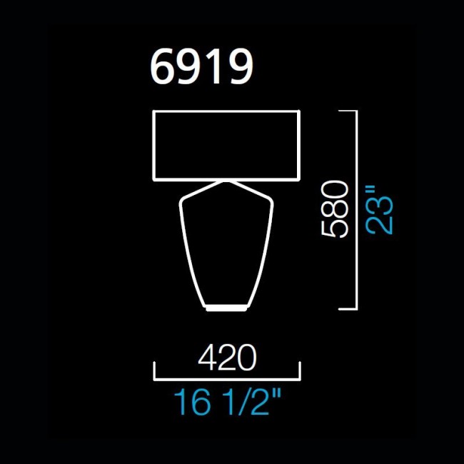 Настольная лампа Barovier&Toso Ikebana 6919/BS/QN