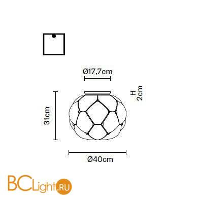 Потолочный светильник Fabbian Cloudy F21 E05 71 Потолочный светильник Fabbian Cloudy F21 E05 71