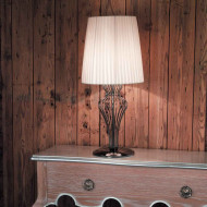 Настольная лампа IDL Glamour 583/1L black nickel / ivory plisse Настольная лампа IDL Glamour 583/1L black nickel / ivory plisse