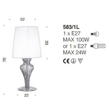 Настольная лампа IDL Glamour 583/1L black nickel / ivory plisse Настольная лампа IDL Glamour 583/1L black nickel / ivory plisse