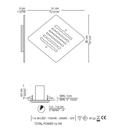 Встраиваемый спот (точечный светильник) La Murrina New spot 501 LED AA-3L Встраиваемый спот (точечный светильник) La Murrina New spot 501 LED AA-3L