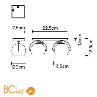 Спот (точечный светильник) Fabbian Beluga Colour D57 G23 43 Спот (точечный светильник) Fabbian Beluga Colour D57 G23 43