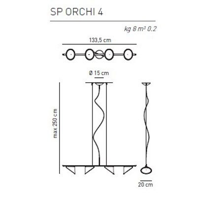 Подвесной светильник Axo Light Orchid SP ORCHI 4 SA XX LED Подвесной светильник Axo Light Orchid SP ORCHI 4 SA XX LED
