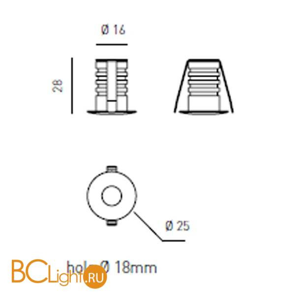 Встраиваемый спот (точечный светильник) Axo light Picus PICUS RECESSED DOWNLIGHT 501 07
