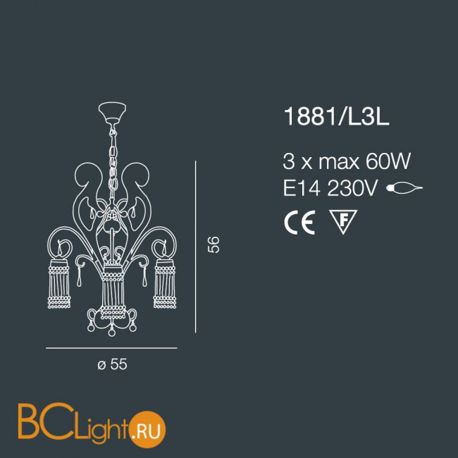 Люстра Bellart Casanova 1881/L3L 09/V05