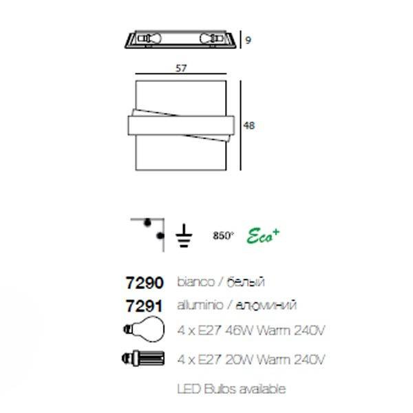 Настенно-потолочный светильник Linea Light Zig Zag 7290 Настенно-потолочный светильник Linea Light Zig Zag 7290