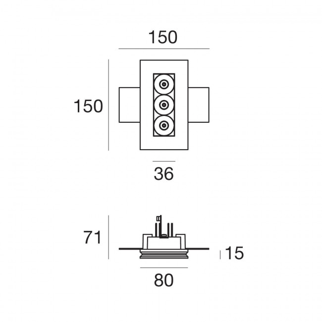 Встраиваемый светильник Linea Light Gypsum 64547N30 Встраиваемый светильник Linea Light Gypsum 64547N30