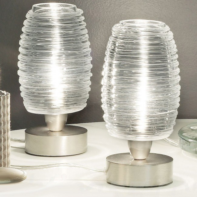 Настольная лампа Vistosi Damasco LT P ALO CR/CR NI Настольная лампа Vistosi Damasco LT P ALO CR/CR NI