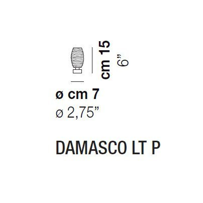 Настольная лампа Vistosi Damasco LT P ALO CR/CR NI Настольная лампа Vistosi Damasco LT P ALO CR/CR NI