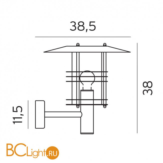 Уличный настенный светильник Norlys Stockholm 286B
