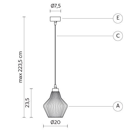 Подвесной светильник Karman Ceraunavolta SE135 5S INT Подвесной светильник Karman Ceraunavolta SE135 5S INT