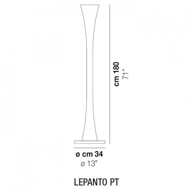 Торшер Vistosi Lepanto PT FL BC/BO NI Торшер Vistosi Lepanto PT FL BC/BO NI