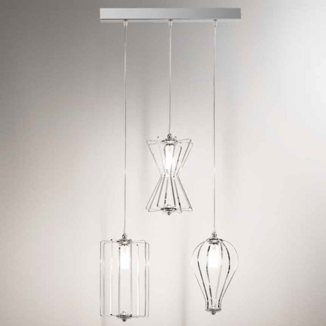 Подвесной светильник Renzo Del Ventisette Ohlala BIN14562/3 DEC. CROMO Подвесной светильник Renzo Del Ventisette Ohlala BIN14562/3 DEC. CROMO