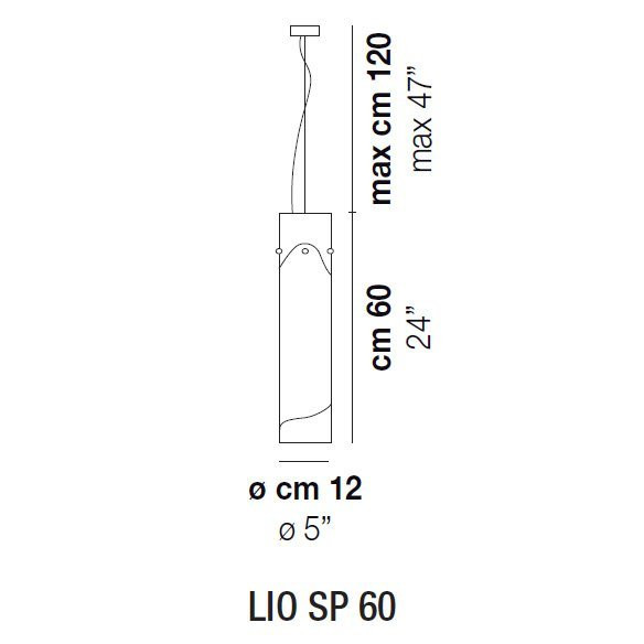 Подвесной светильник Vistosi Lio SP 60 E27 CR/BC NI