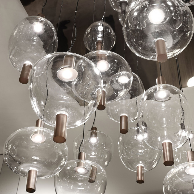 Подвесной светильник Vistosi Riflesso RIFLE SP 2 CRTR BKS L32 10 CE