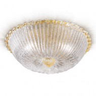 Потолочный светильник Renzo Del Ventisette "Floreale" PL 13825/5 50 DEC. Cristallo e oro Потолочный светильник Renzo Del Ventisette "Floreale" PL 13825/5 50 DEC. Cristallo e oro