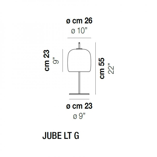 Настольная лампа Vistosi Jube JUBE LT G CR OS Настольная лампа Vistosi Jube JUBE LT G CR OS